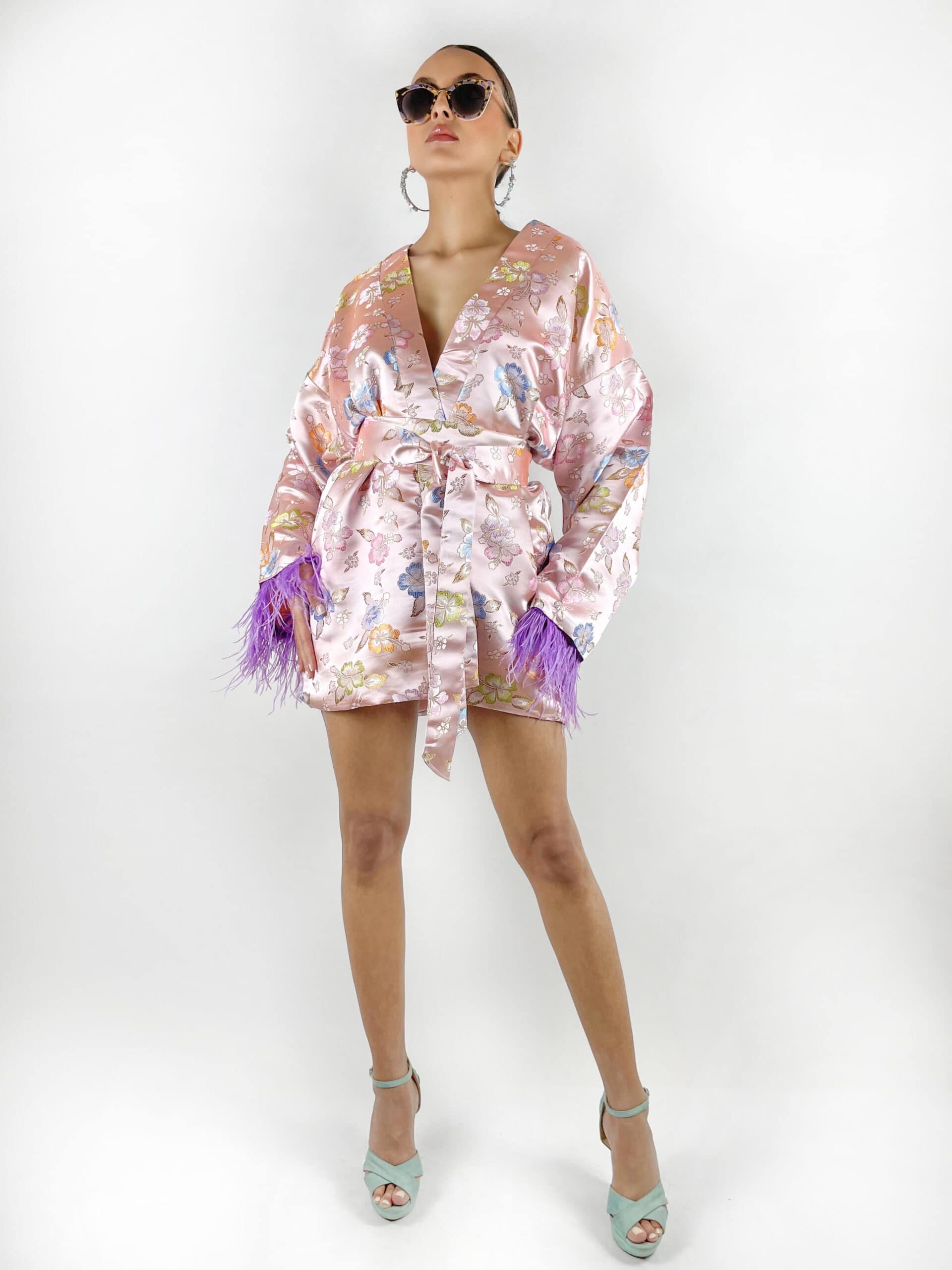 ikra blush kimono robe